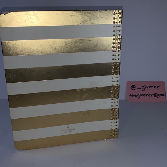 Kate Spade Gold Stripe Notebook - Picture 4 of 9